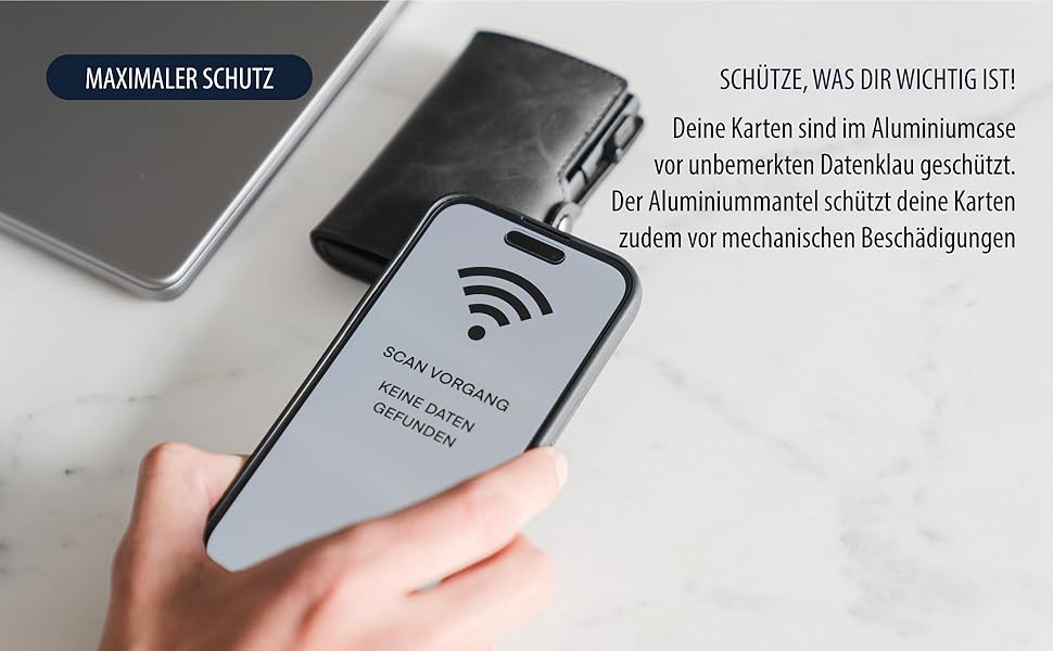 Чоловічий міні-портмоне Travison® SMART з відділенням для монет та купюр, RFID-захистом, картхолдером (Чорно-синій)