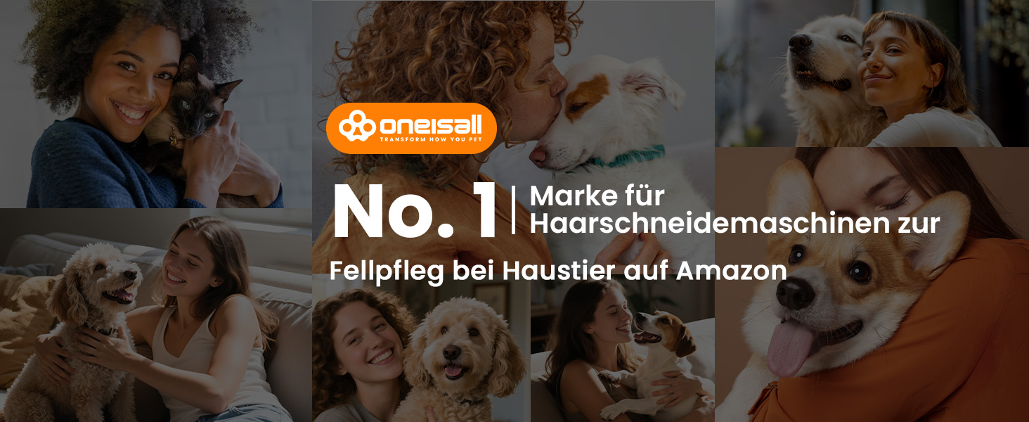 Машинка для стрижки собак Oneisall Leise Hundeschermaschine Upgrade Pro, професійна машинка для собак та котів, акумулятор 2000mAh, водонепроникна IPX7, для догляду за шерстю вдома