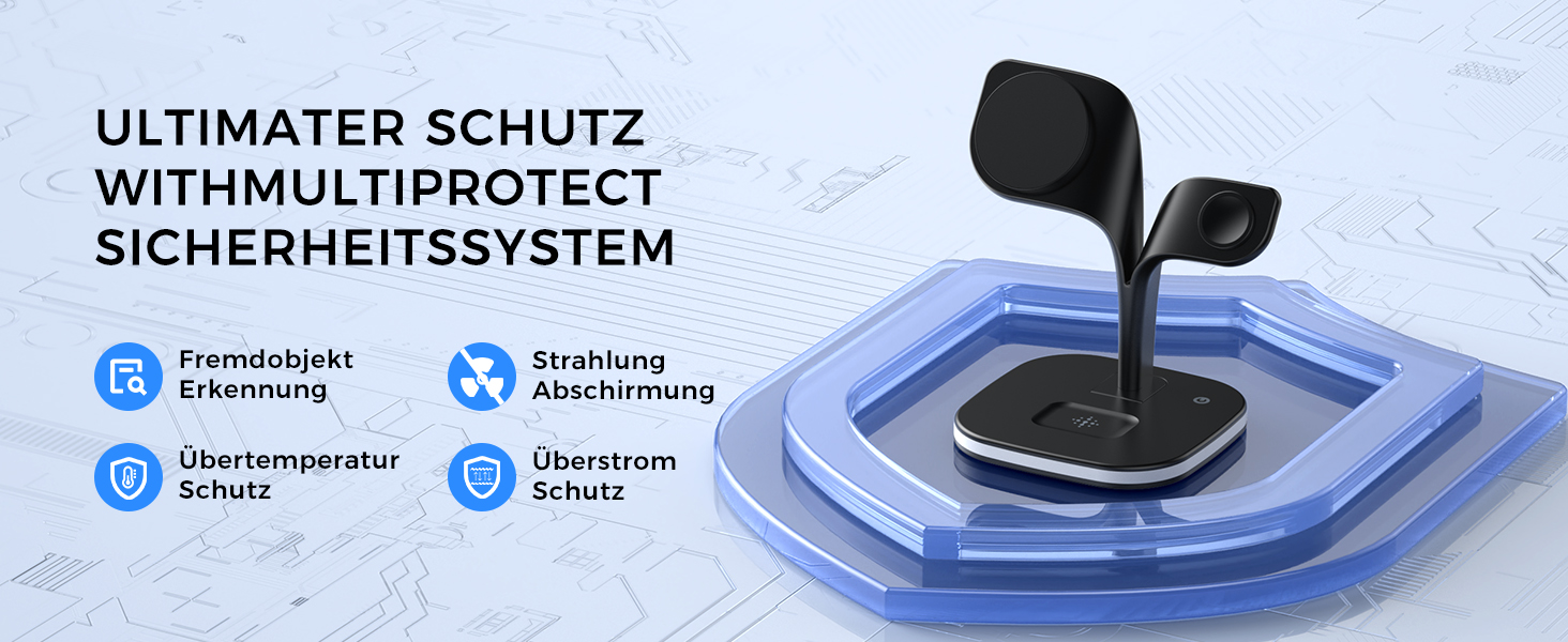 Зарядна станція 3 в 1 для Apple Watch та iPhone з MagSafe, сумісна з iPhone 17 Air 16 15 14 13 12, Apple Watch 11 10 9 8 7 6 5 4 3 2 SE Ultra, AirPods Pro/4/3/2, білий (чорний)