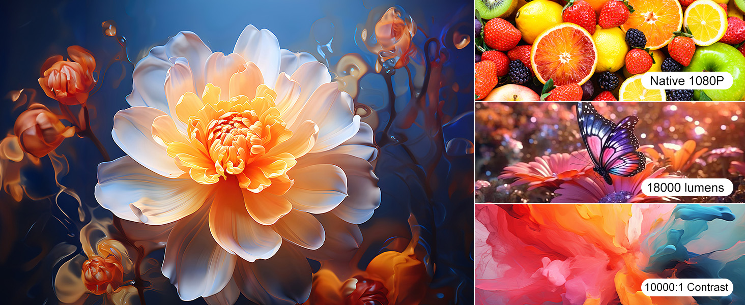 Проектор Salange P92Max ST: 4K, Android 13, WiFi, Bluetooth 5.2, Netflix, YouTube, Prime Video, Автофокус, Корекція траєкторії зображення