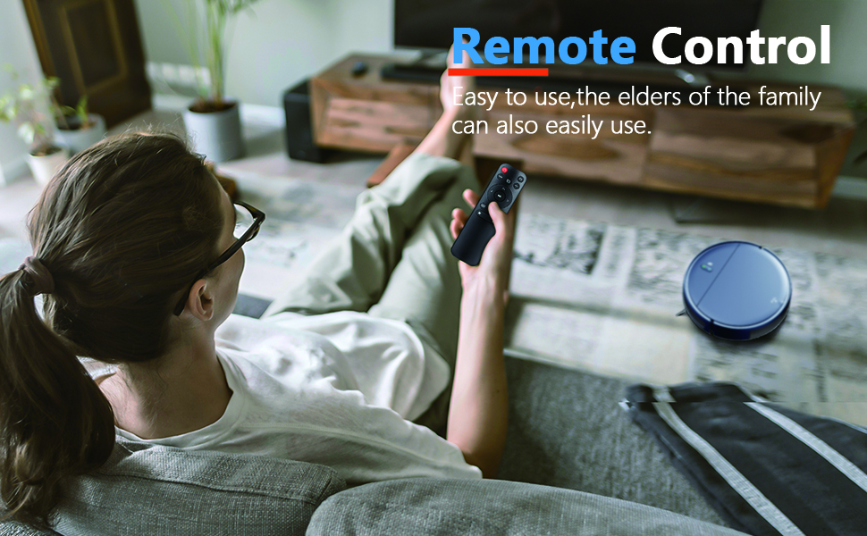 Робот-пилосос та миючий робот 2-в-1 з Wi-Fi, керуванням через додаток та пультом, потужне всмоктування, контейнер для пилу та бак для води, самостійна зарядка, ідеальний для шерсті тварин та твердих підлог, блакитний