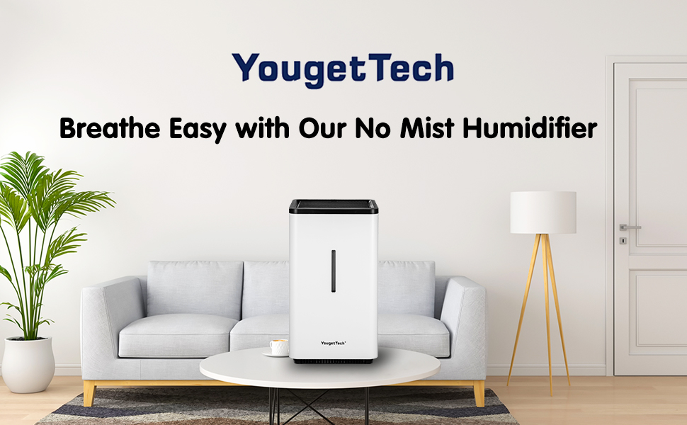 Зволожувач повітря 6L Top Fill, зволожувач повітря методом випаровування, 1000 мл/год, автовимкнення, білий (EH22)