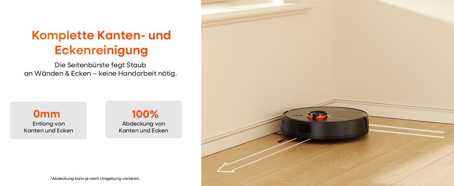 Робот-пилосос з функцією миття 7000Pa, з базою самостійної очистки 3.5L, час роботи 180 хв, LiDAR навігація, для прибирання шерсті тварин, килимів та твердих підлог, керування через додаток, чорний