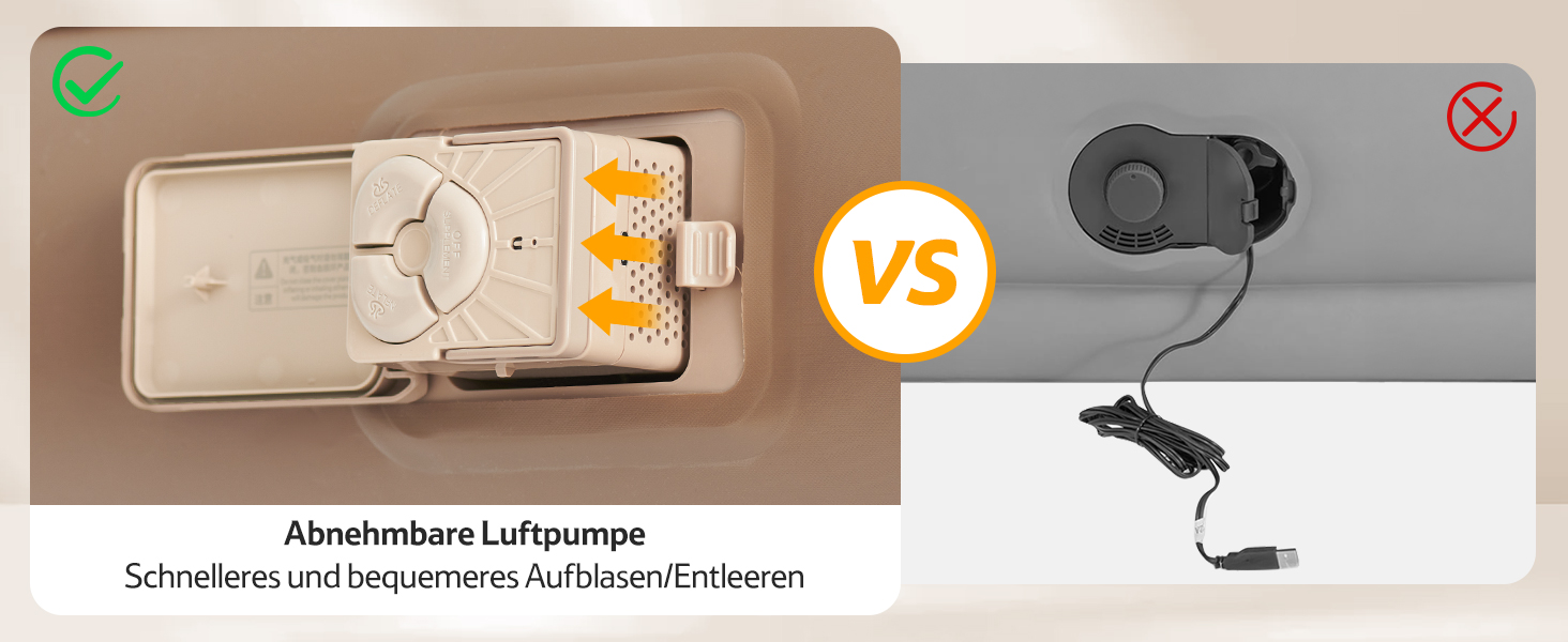 Надувний матрац Naturehike 2 персони з електричним насосом, 200x150x25 см, самонадувний, преміум-якість, для кемпінгу та дому