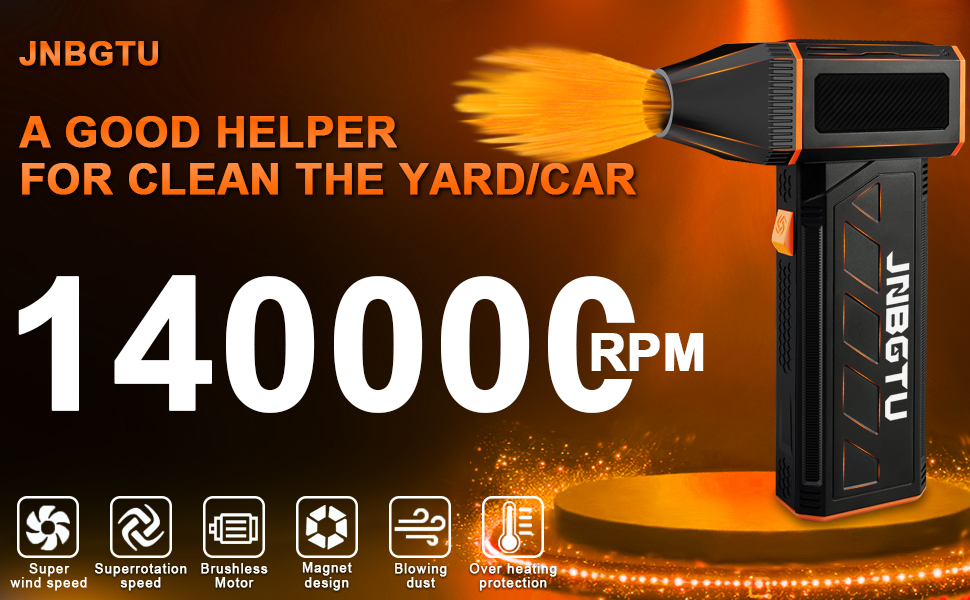 Пилосос для чищення повітрям JNBGTU F31 PRO: для ПК, клавіатури, авто, дивану. 130000 об/хв