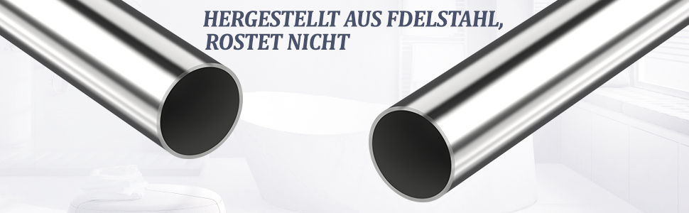 Штанга для душу U/L форми 75×(150-190)×75 см - 2 в 1 (для душу та ванни) з кільцями, без кріплень до стелі