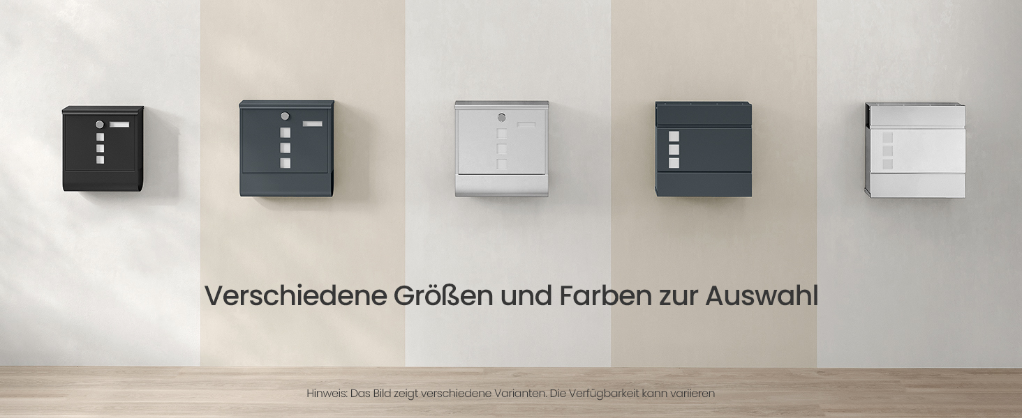 Поштова скринька SONGMICS з замком, оглядовим вікном та відділенням для газет, сіра - GMB20AG (37x37x11 см)