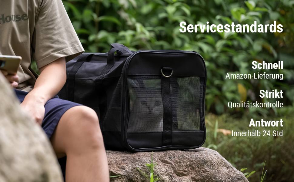 Транспортна переноска для собак та котів HITSLAM (M) Чорна, розкладний бокс, для подорожей, авіалінії