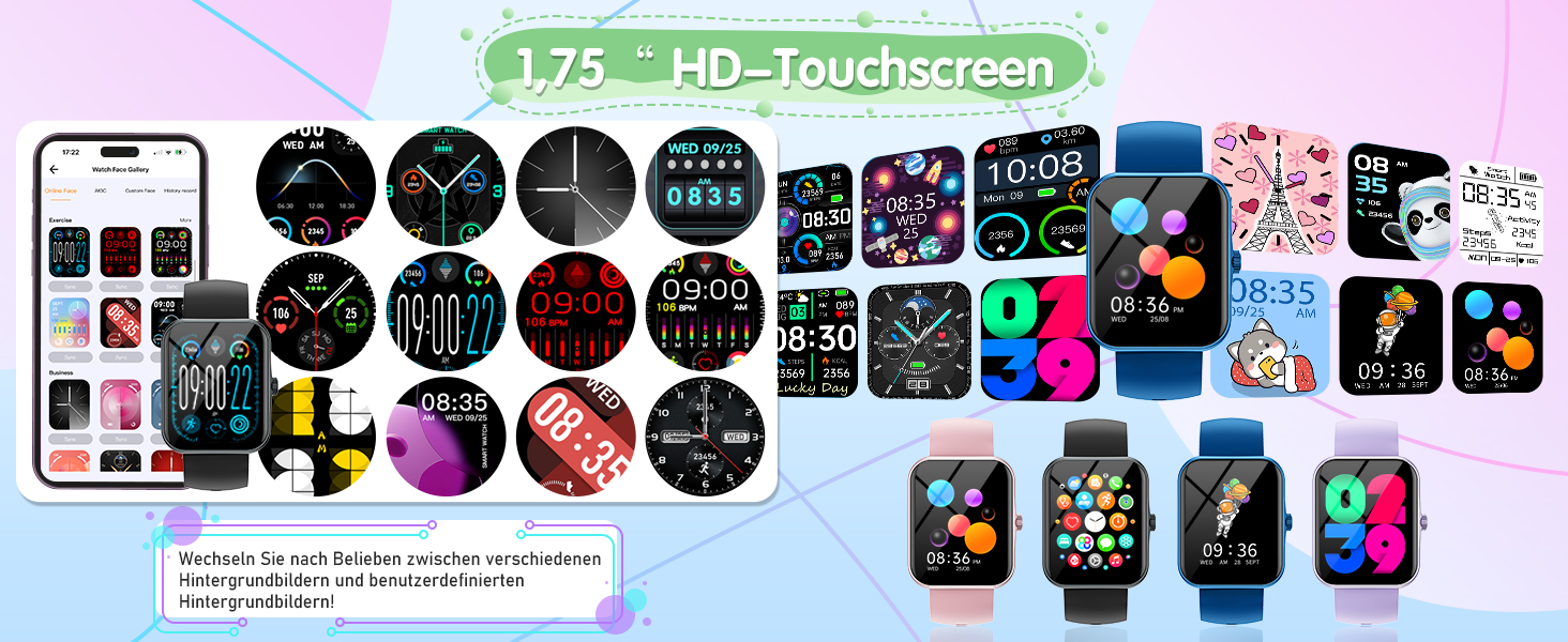 Дитячий розумний годинник Kinder Sport Fitness для дівчаток та хлопчиків з крокомером, 100+ спортивних режимів, будильником, іграми, секундоміром, повідомленнями, активним трекером для підлітків 5-16 років, чорний