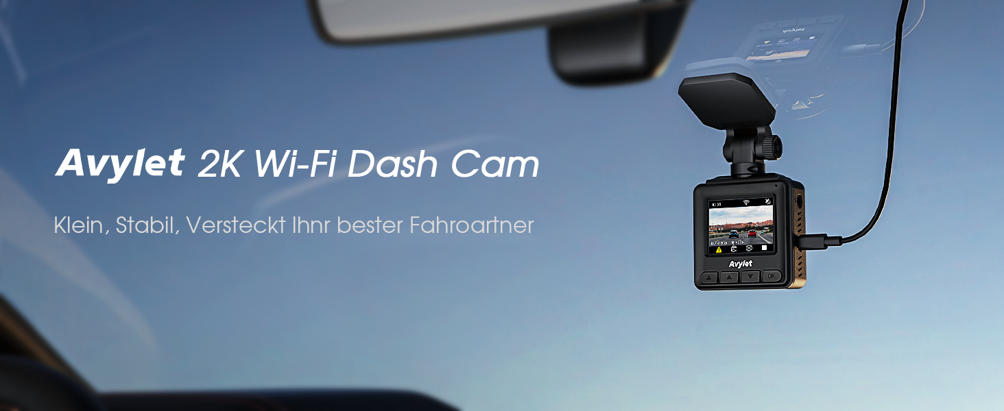 Відеореєстратор Auto WiFi 2K Mini з GPS, IPS-дисплеєм, нічним баченням та G-сенсором