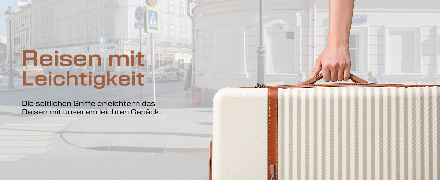 Набір валіз Joyway 5шт з ABS пластику, розширюваний, з TSA-замком. Включає: валізу-тролі, 1 велику сумку та 1 косметичку. Білий набір валіз