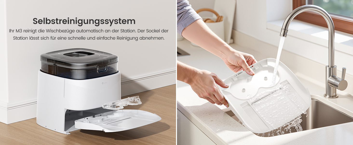 Робот-пилосос LEFANT M3 Gen2 з функцією миття підлоги, 12000Pa, LiDAR-навігація, керування через додаток/Alexa/iWatch