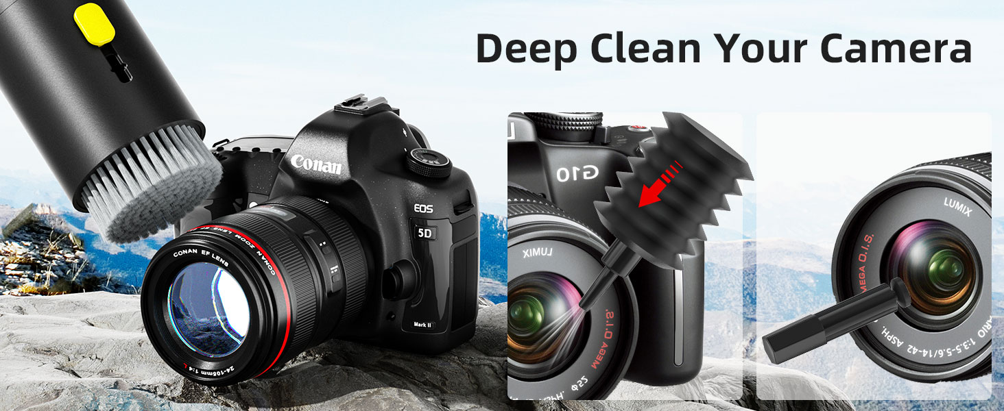 Набір для чищення клавіатури та екрану 20 в 1: очищувач екрану, щітка для клавіатури, для ноутбука, планшета, комп'ютера, монітора, камери (чорний)