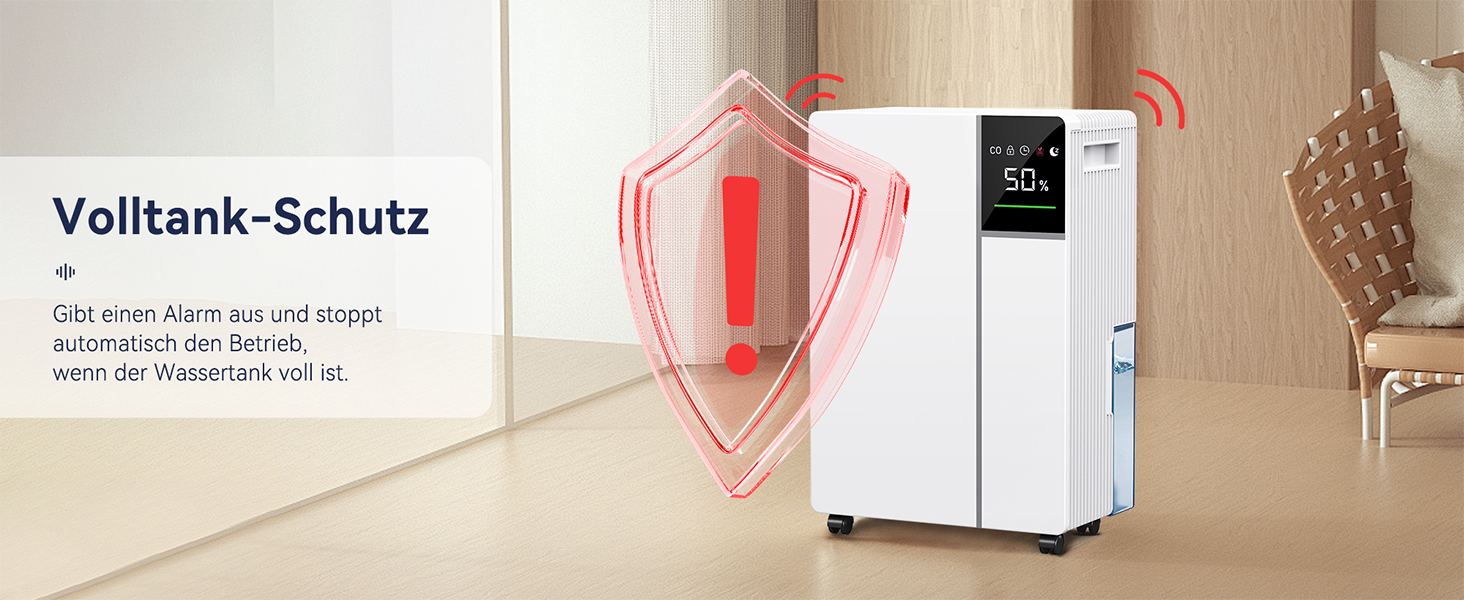 Електричний осушувач повітря Fwoueot 16L/24h для дому: осушувач з компресором для приміщень до 45 м², автоматичне відтанення, 3 режими, таймер 24 години, великий бак 2L, з колесами, для спальні