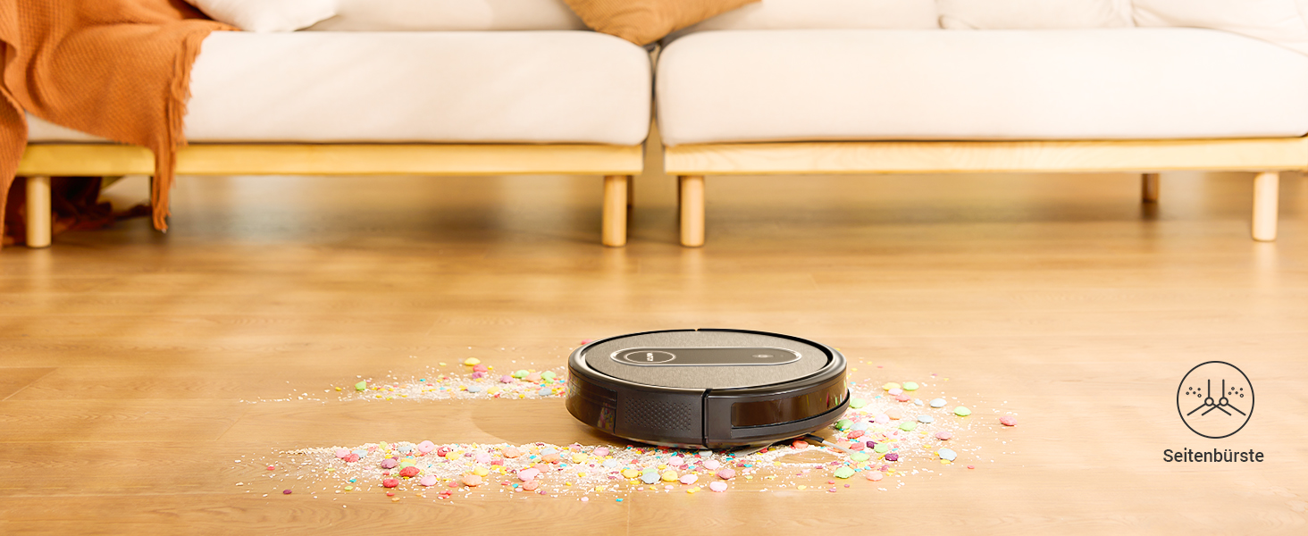 Робот-пилосос Vactidy Nimble T7 з функцією миття підлоги, потужність 2800Pa, час роботи 120 хвилин, керування через Alexa/App/Siri, для видалення шерсті тварин та прибирання килимів