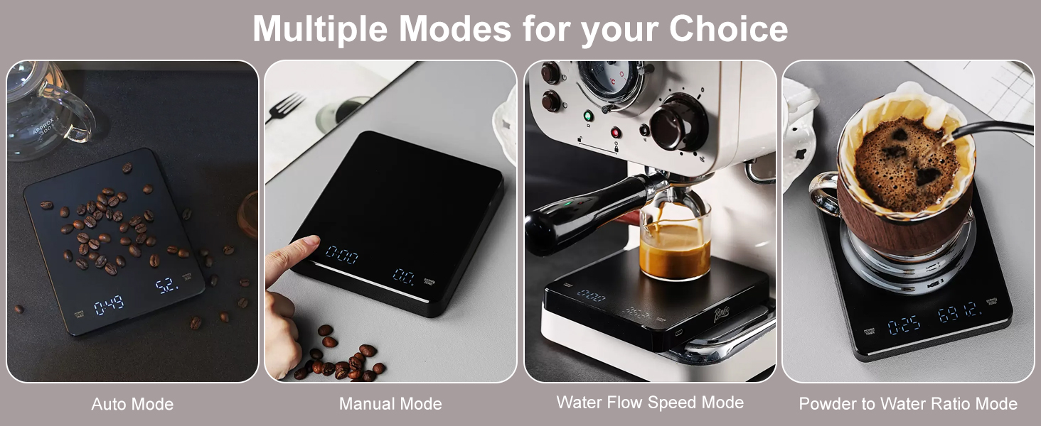 OBEST Mini Coffee Scale with Timer - 3kg/0.1g Digital Scale for Coffee Brewing, Portable Electronic Kitchen Scale with LED Display & Auto Timer