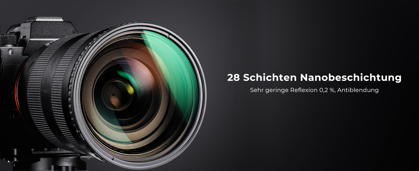 Фільтр ND K&F Concept 82mm Variabler ND Filter (ND2-32) Nano-Xcel для фотографії пейзажів та відео