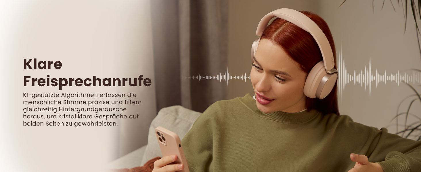 Навушники бездротові Edifier ES850NB з шумозаглушенням, Hi-Res Audio, Bluetooth 5.4, коричневі