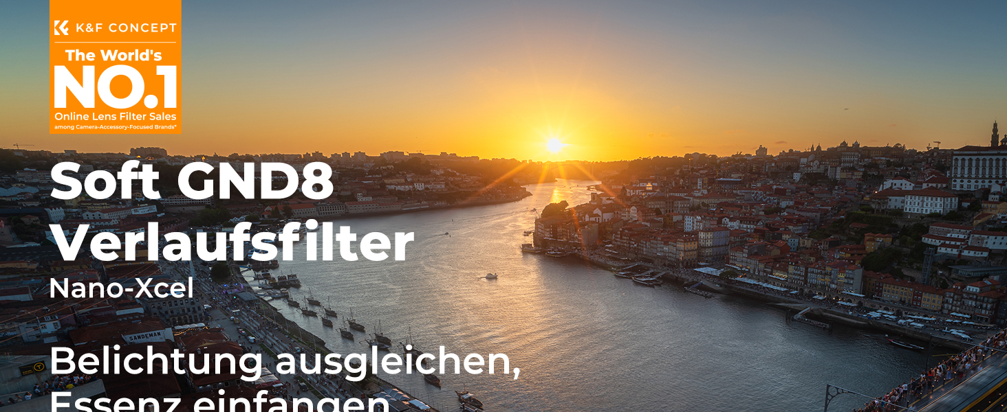 Фільтр градієнтний K&F Concept Nano-X 58mm Soft GND8 ND0.9 (3 стопи, 12.5%) - сірий