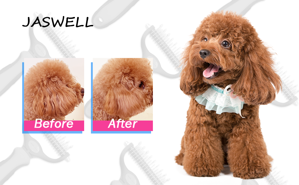 Щітка для видалення підшерстка для собак та котів середньої та довгої шерсті. Щітка проти ковтунів та підшерстка, блакитна (рожева)