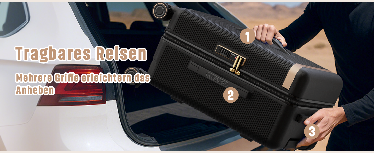 Чемодан Joyway ABS з жорсткою оболонкою, ручний багаж 56 см, з TSA замком, білий