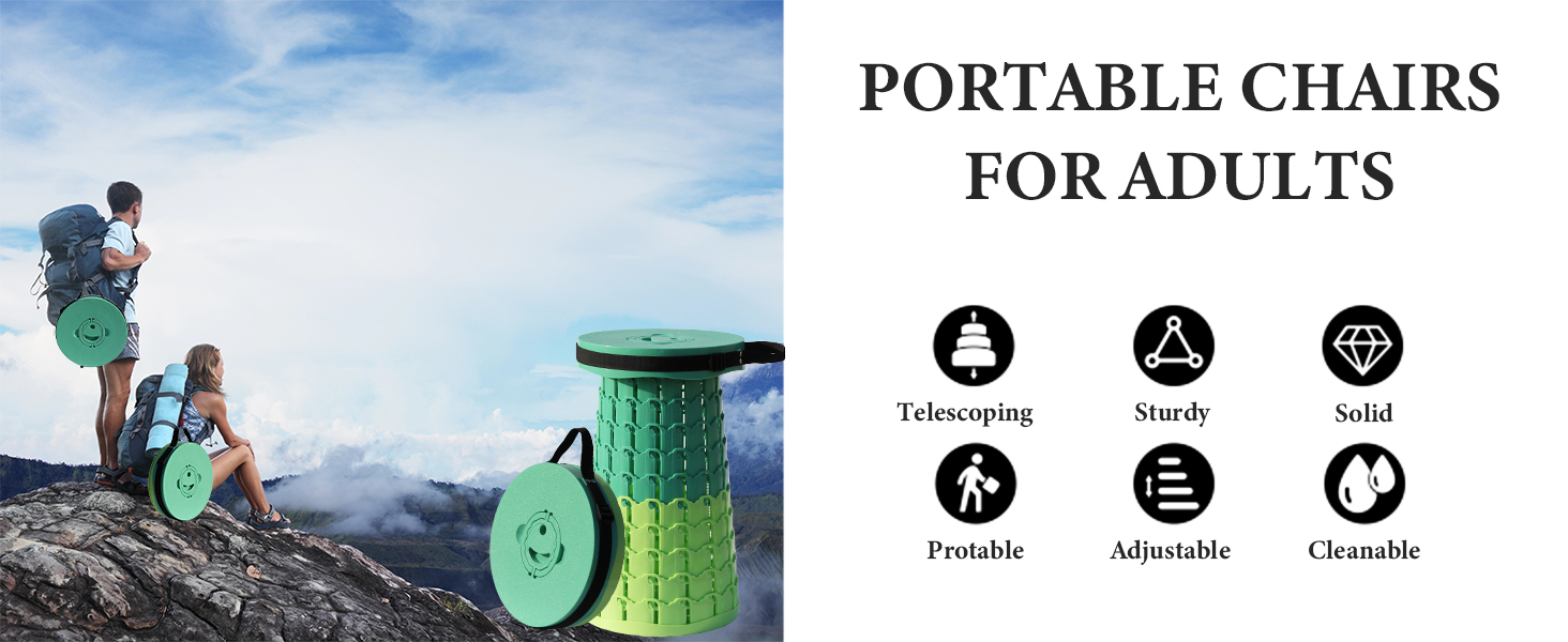 Складаний стілець PLOGGING Upgrade XXL із подушкою, переносний табурет для дорослих, посилена конструкція, навантаження до 450 кг, розкладний кемпінговий стілець для туризму, відпочинку, подорожей, зелений
