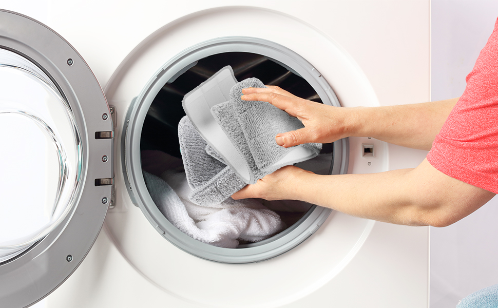 Набір для миття підлоги з відром GIOVARA: моп з відром, система віджиму, мікрофібра, 6 насадок, для всіх типів підлоги, білий