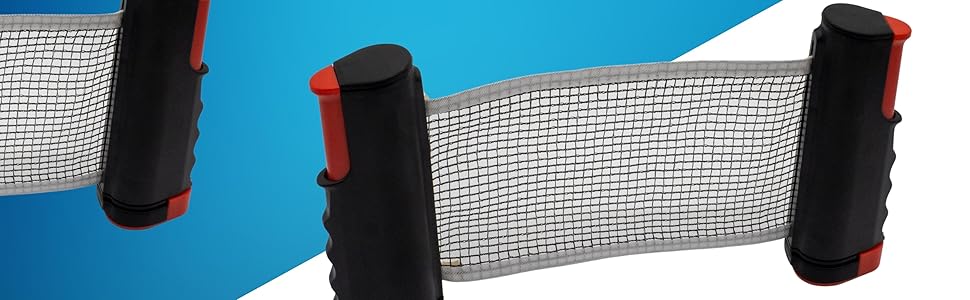 BERAXPOL Набір для настільного тенісу преміум-класу, портативний, з висувною сіткою | 3 м'ячі | Сумка для перенесення | Сімейний відпочинок | Подарунок