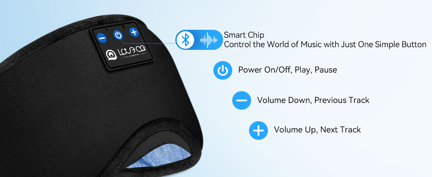 Маска для сну для тих, хто спить на боці, з Bluetooth навушниками. 100% непрозора маска для очей, ультрам'яка. Для подорожей, сну, йоги, медитації. Чорна. 1 шт.