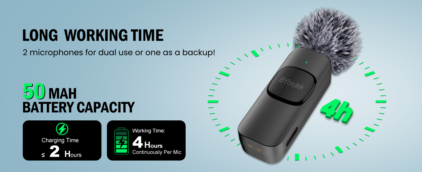 Бездротовий петличний мікрофон з 4 режимами запису для телефону, iPhone, Android та ПК – міні-мікрофон для відео, Vlog, TikTok, YouTube, стрімінгу та інтерв'ю L3