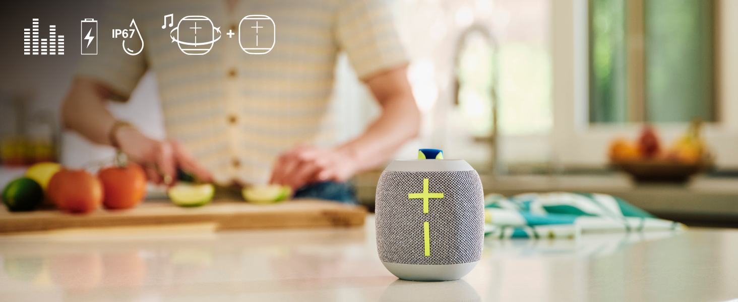 Ultimate Ears Wonderboom 4: Портативна водонепроникна Bluetooth колонка, чорна. З глибоким басом, 360° звук, захист від пилу, плаває. Радіус дії 40м