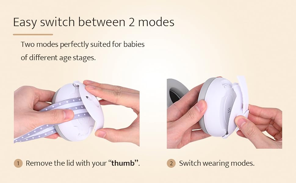 Навушники для дітей 0-4 роки, 2-в-1, захист від шуму 24dB, рожеві