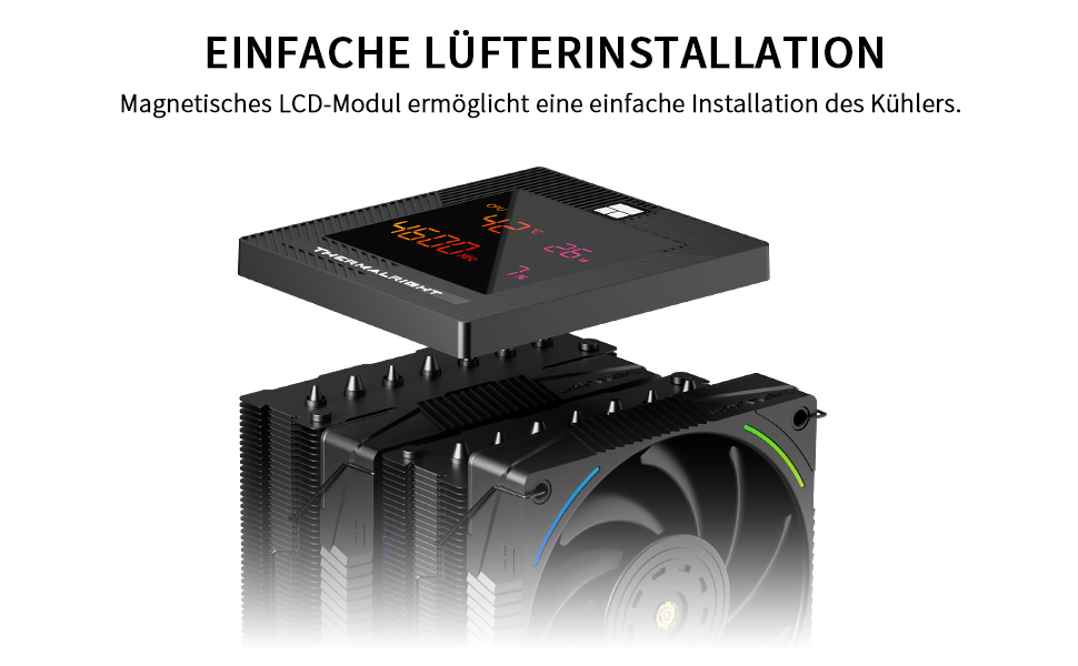 Кулер для процесора Thermalright Phantom Spirit 120 Digital SNOW, 7 теплових трубок, 2 вентилятори 120мм PWM, цифровий дисплей, білий, для AM4/AM5/LGA1700/1851/1200