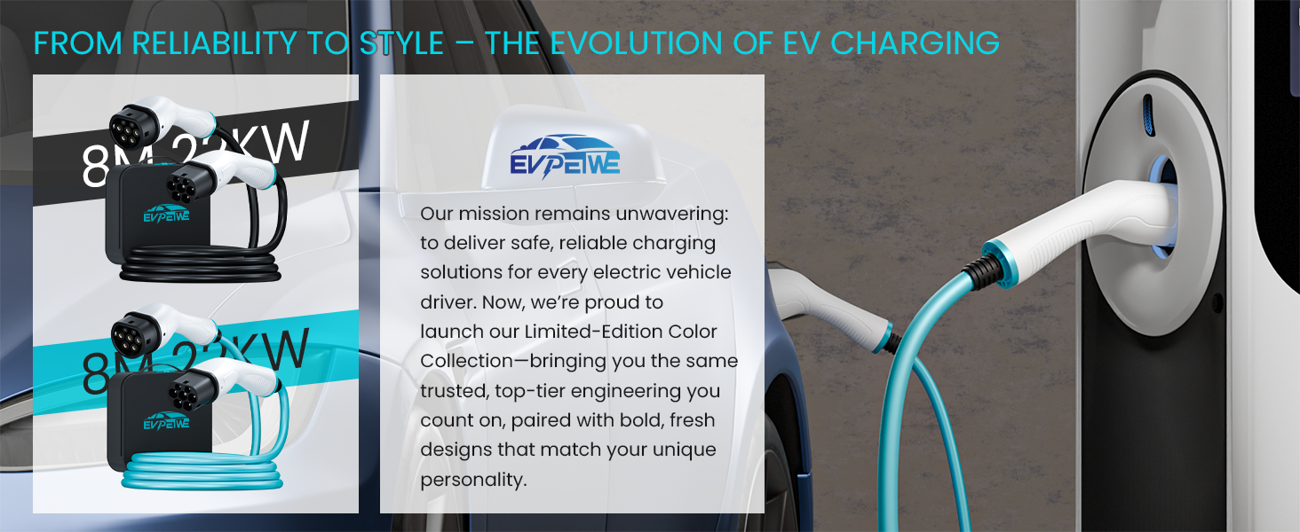 Кабель для зарядки електромобілів 22kW 32A Typ 2 (8м) | IP55 | для електромобілів та гібридів