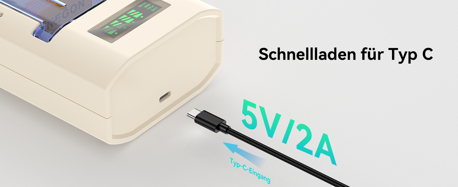 Зарядний пристрій ENEGON Universal для акумуляторів AA/AAA/C/D/9V Ni-MH/Ni-CD з LCD дисплеєм та 4 слотами