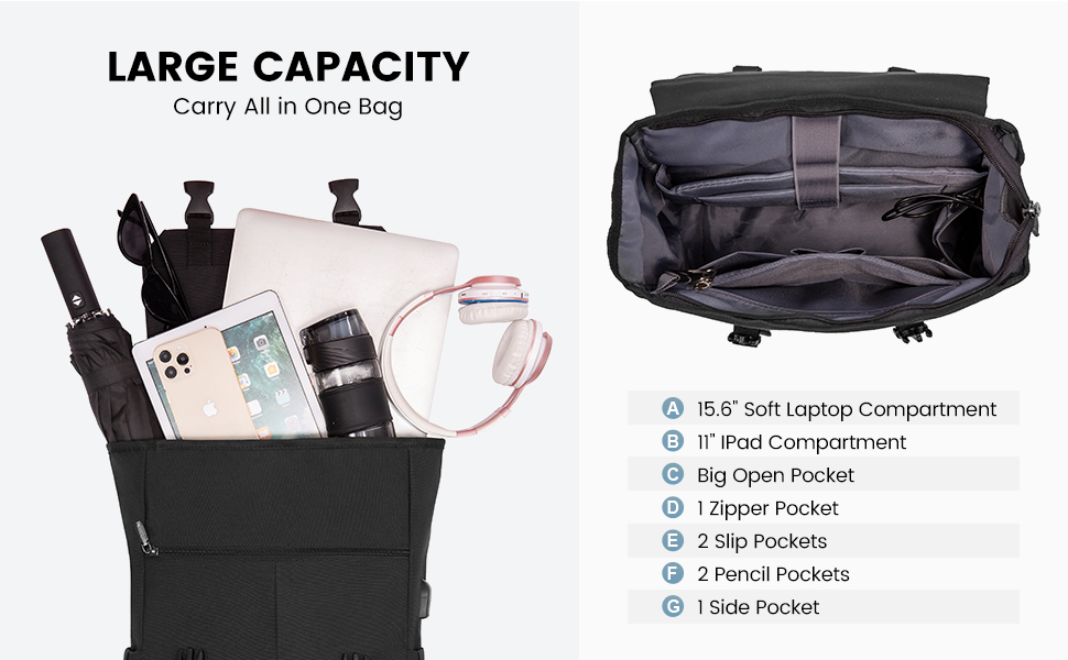 LOVEVOOK Рюкзак для жінок: елегантний, водонепроникний, 15.6