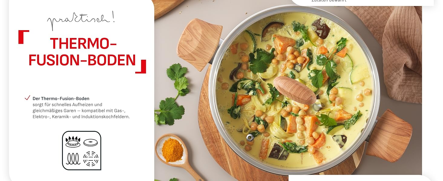 Набір посуду Tefal Cera Bright On 7 предметів: сковороди 20/24/28 см, каструля 16 см, каструля 24 см + кришки. Керамічне антипригарне покриття, алюмінієвий корпус (перероблений), індикатор нагріву Thermo Signal, для всіх типів плит, Бежево-сріблястий