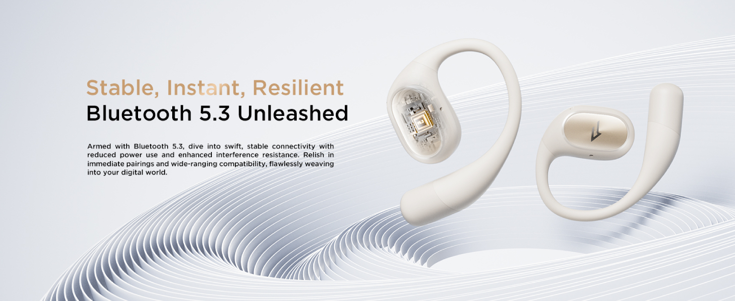 Навушники 1MORE S31 Open Ear Bluetooth 5.3, спортивні, бездротові, ENC мікрофон, 38 годин, IPX5, потужний бас, чорні