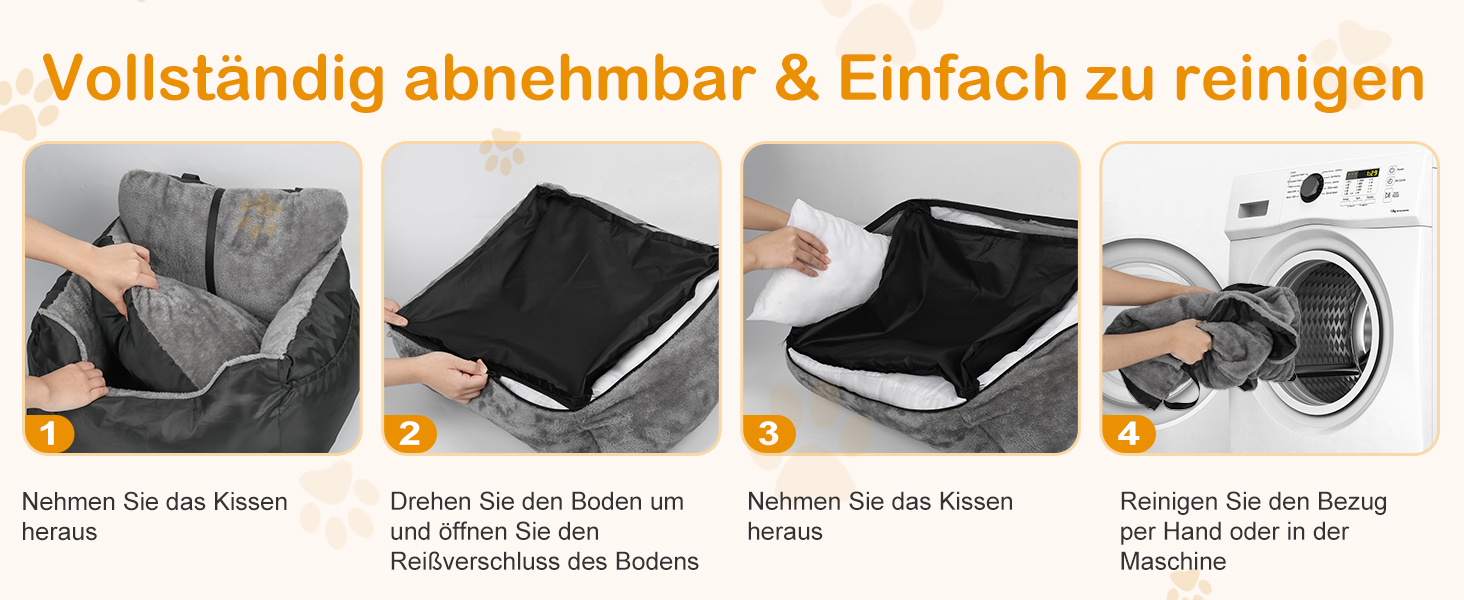 Pet Car Seat for 2 Small Dogs - Washable & Adjustable, 55x30x30cm