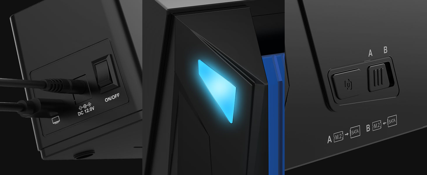 Док-станція Sabrent для 2 HDD/SSD SATA з USB-C, 2.5/3.5 дюймів, 5Gbps, підтримка клонування дисків, без інструментів