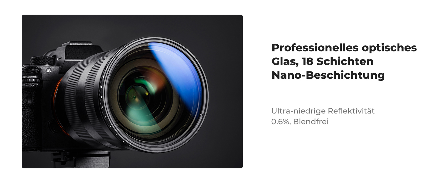 Фільтр ND Variabler K&F Concept Nano-Klear (40.5mm) ND2-ND400, 1-9 ступенів, з 3 серветками для чищення