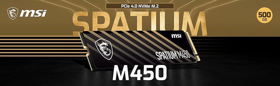SSD MSI Spatium 2TB PCIe 4.0 NVMe M.2 - Внутрішній твердотільний накопичувач, 7000 МБ/с (читання) & 6800 МБ/с (запис), 3D NAND, Захист даних, 5 років гарантії (1400 TBW)