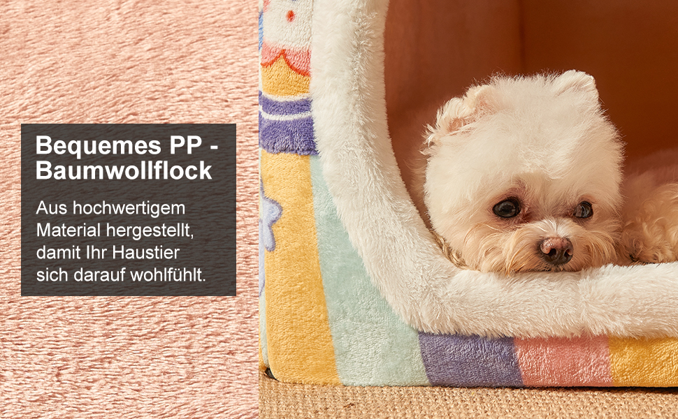 Будиночок для собак Rainbow Bunny з вушками кролика, L, для дому