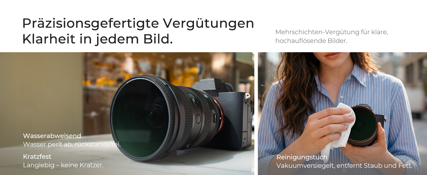 Фільтр 62мм 2-в-1 K&F Concept: Поляризаційний та Black Mist, скло Nano-Xcel