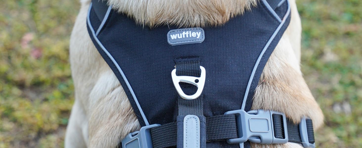 Нашийник для собак з повідком, безпечний нашийник від виривання, анти-тяговий нашийник з ручкою та світловідбиваючими елементами, легкий, регульований нашийник для середніх собак (Чорний, XS). Дуже маленький, чорний