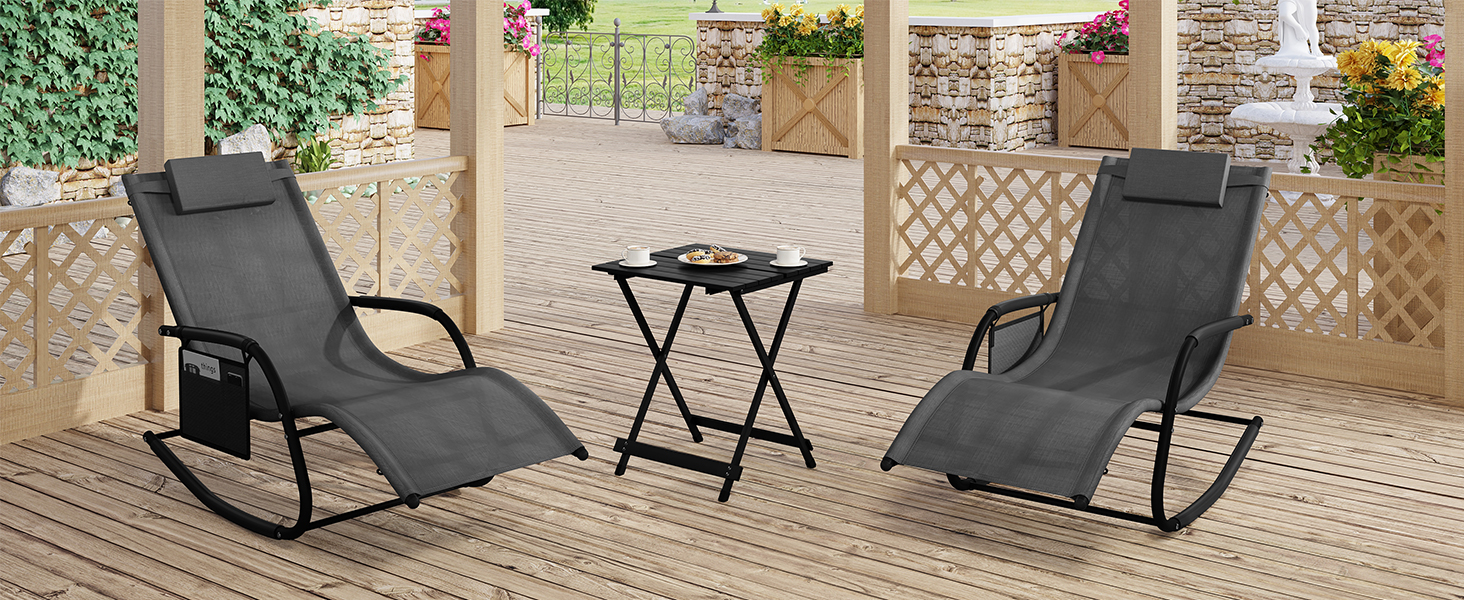 Складний алюмінієвий стіл WOLTU для кемпінгу, саду, балкону та тераси 50.5x59.5x47 см, чорний