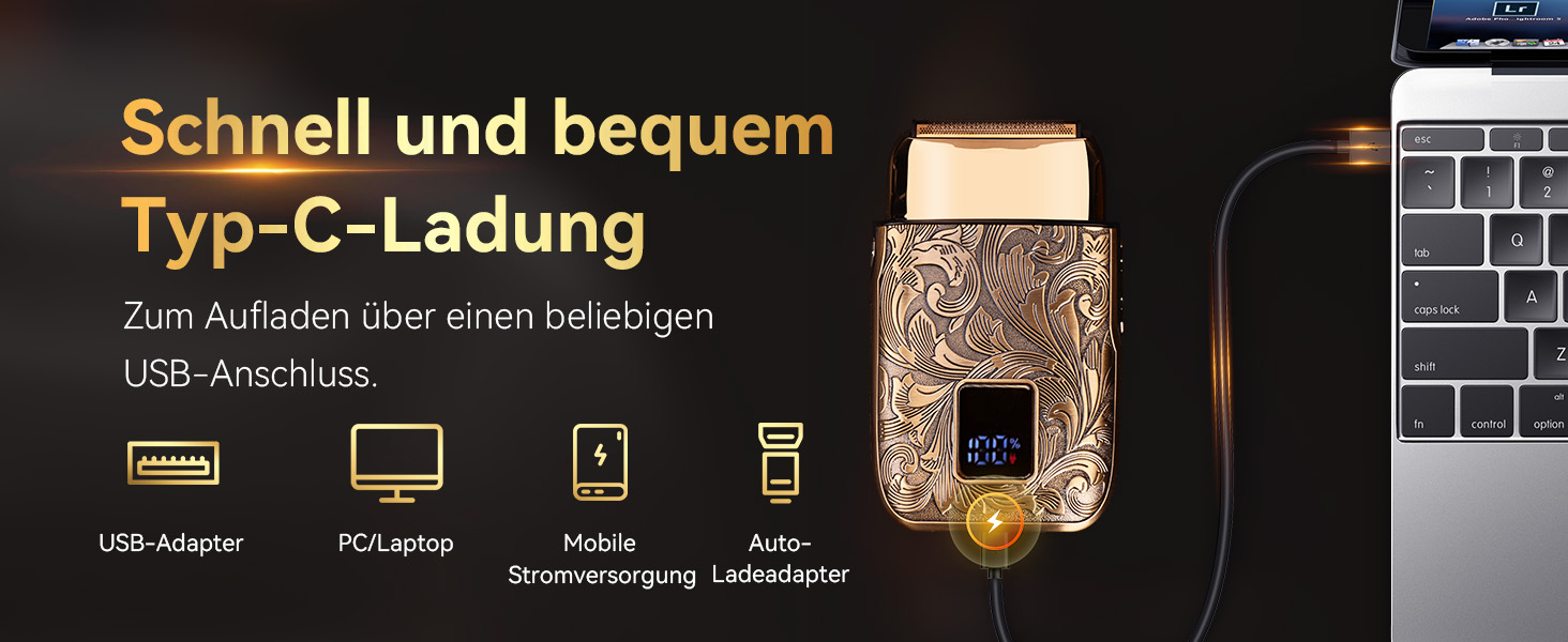 Електричний гоління для чоловіків Ufree: фольговий електробритва, триммер для бороди, бездротовий, акумуляторний