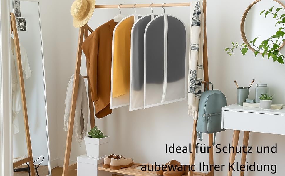 Набір мішко-органайзерів для одягу CNMTCCO, 6 шт., 60x100 см, прозорі, захист від пилу та вологи