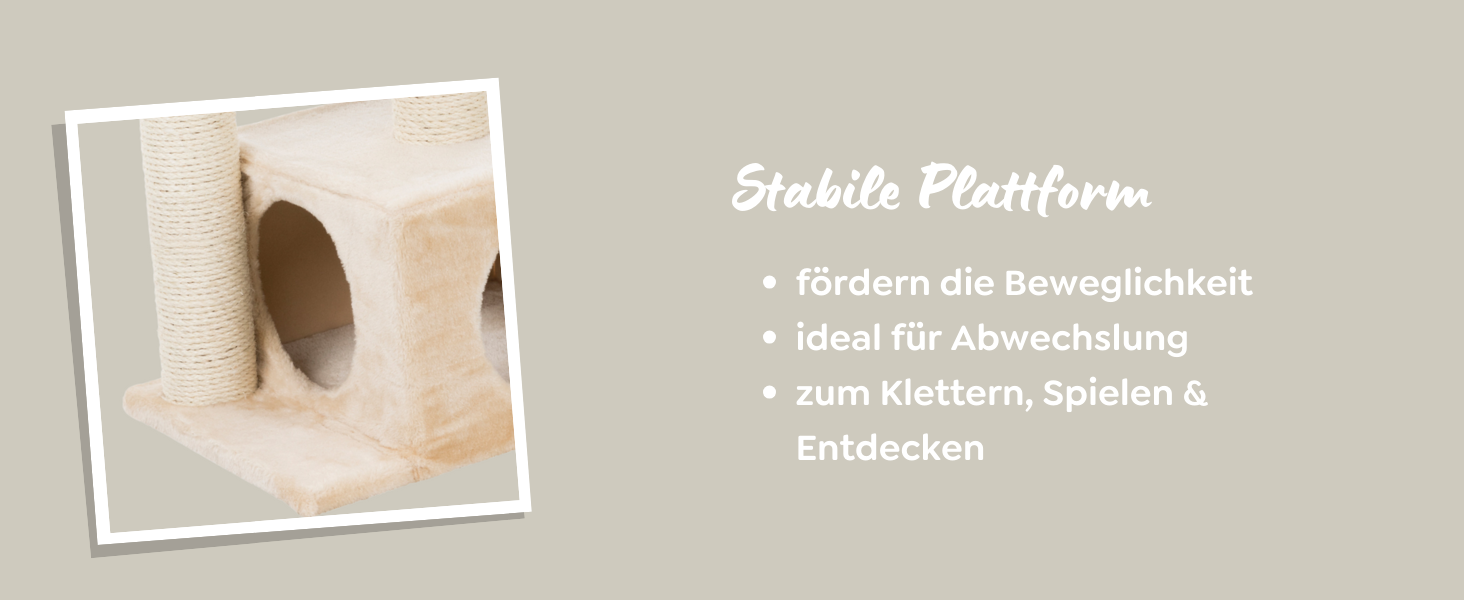 Дряпалка для котів TRIXIE Nayra з джутовим обмотаним стовпчиком та великою печерою, з іграшкою, 82,7 см, колір Greige-Braun