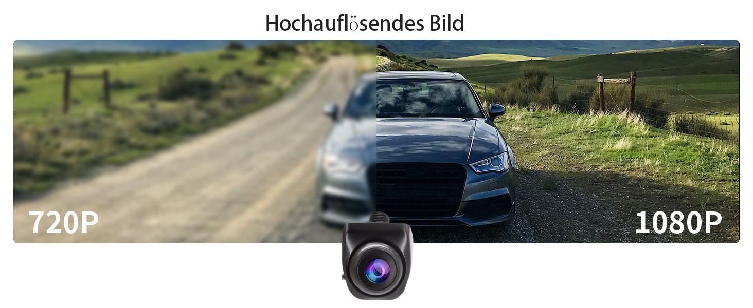 Автомобільна HD 1080P камера заднього виду OBEST з 4.3'' монітором, нічне бачення, водонепроникна IP69, комплект для автобуса, фургона, вантажівки, кемпера, причепа